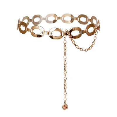 Gran oferta de cuentas de perlas de aleación de cobre chapadas en oro para mujer, joyería Sexy para el cuerpo, cadenas para la cintura, cadenas para el vientre Bc22041